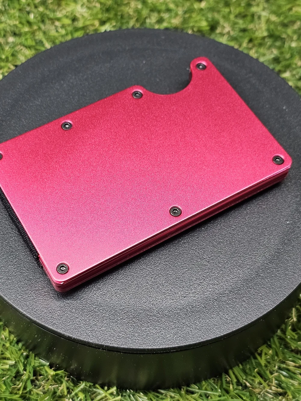 Slim Metal Card Holder - Pink